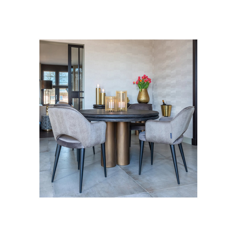 Macaron Round Solid Oak Dining Table