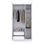 Armoire-penderie avec 3 portes, 2 tiroirs et 4 tablettes à 4 niveaux-2140206926