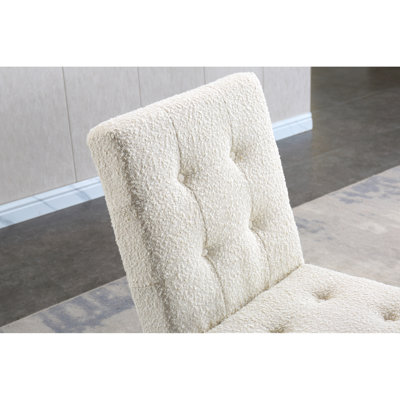 White Dining Chair Pair - Modern, Gold Base No Installation Modern (2) , Install Effort