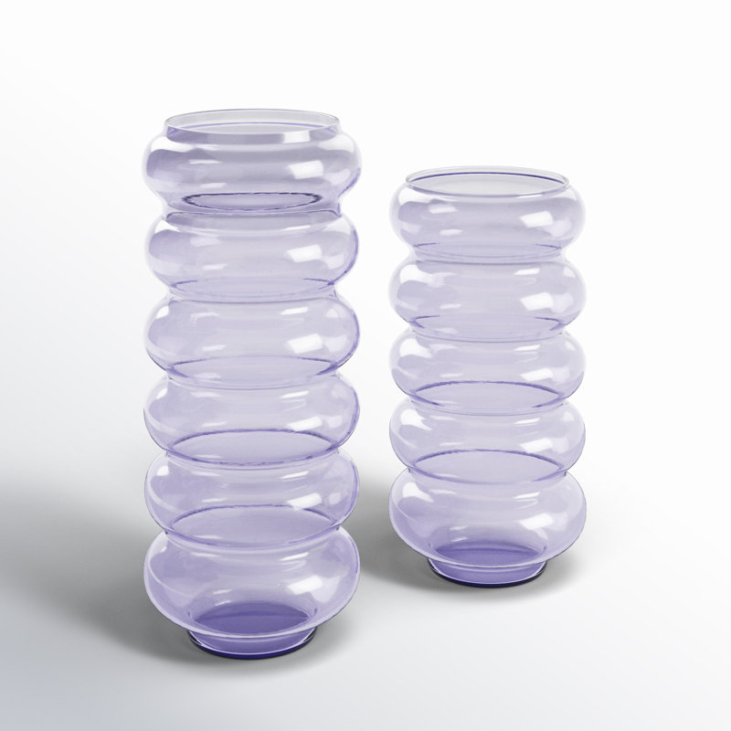 Glass Table Vase, Purple