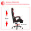 Fauteuil PC et de course avec repose-pieds-915734385
