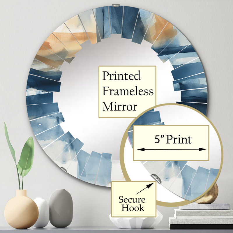 Andlau - Modern Wall Mirror Round, 24 po x 24 po