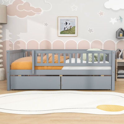 Leeroy Wood Daybed with Two Drawers by Lark Manor