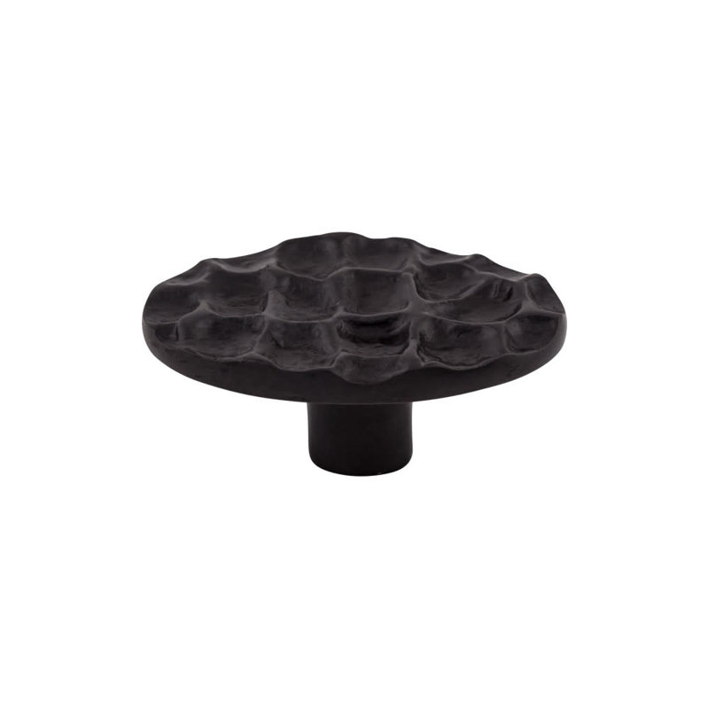 Cobblestone 2" Length Oval Knob, Coal Black, 2 5/8" Length