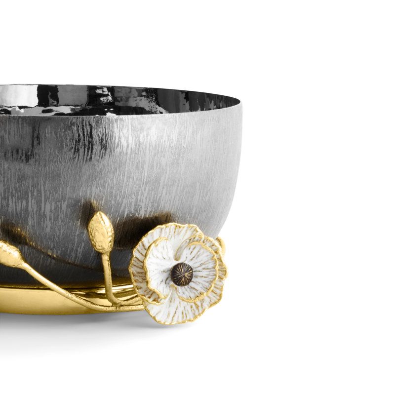 Anemone Serving Bowl, 4.25" H x 8" W x 8" D