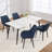 Faux Leather Upholstered Metal Dining Chair-957567222-957567181