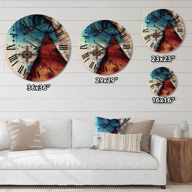 Horloge murale en bois massif Ameerah, Moyenne