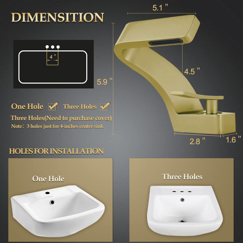 Robinet de salle de bain Robinet de lavabo de salle de bain Robinet de salle de bain monotrou monocommande moderne 
