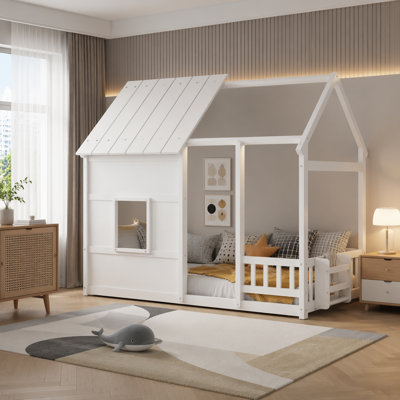 House Floor Bed With 7 Colors LED Light