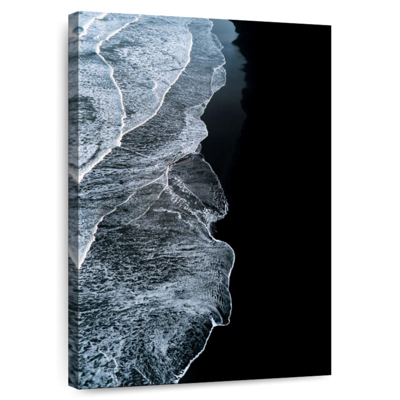 Gillard Black Gillard Waves, 48" H x 32" W