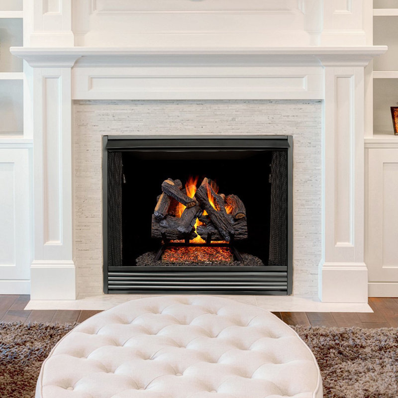 Duluth Forge Vented Natural Gas Fireplace Log Set, 18" (Min. Opening: 18"H x 24"FW x 18"BW x 15"D)