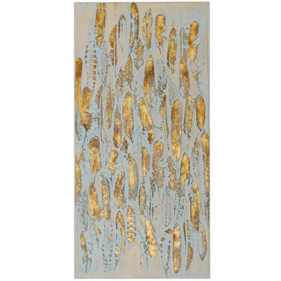 Leinwand Madie in Gold/Weiß/Blau