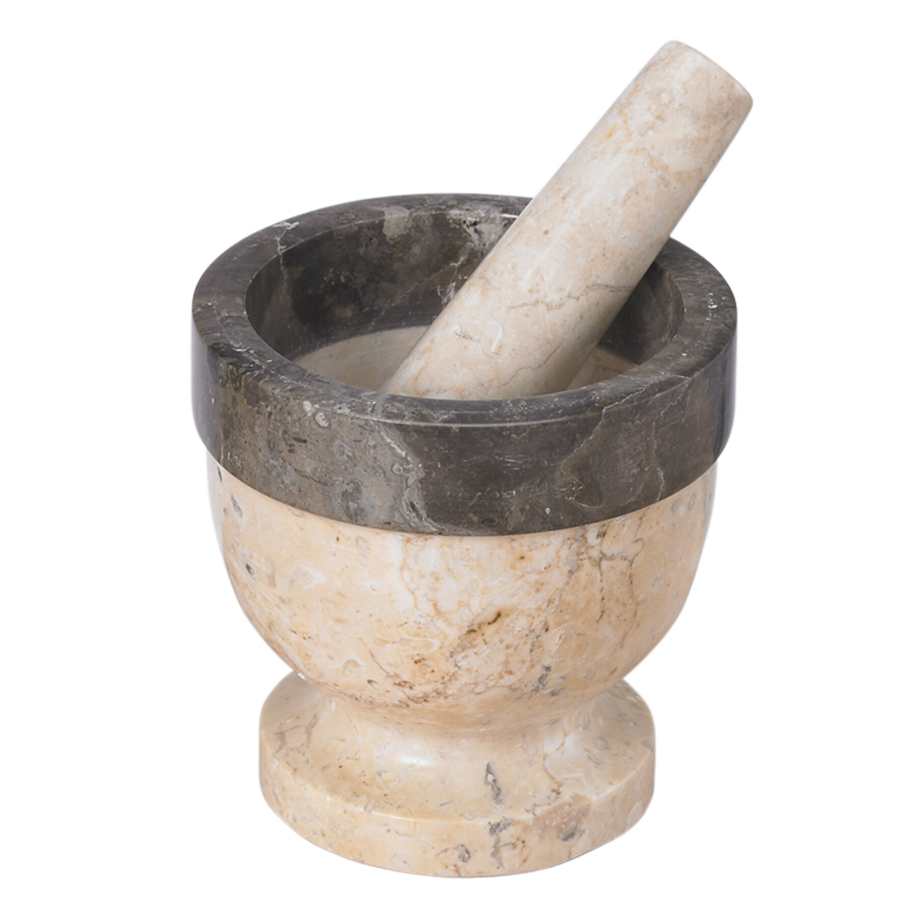 Creative Home Marble Mortar and Pestle, White