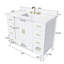 Meuble-lavabo moderne en bois massif de 42 po avec comptoir en pierre frittée et 9 tiroirs-133403559-133403560