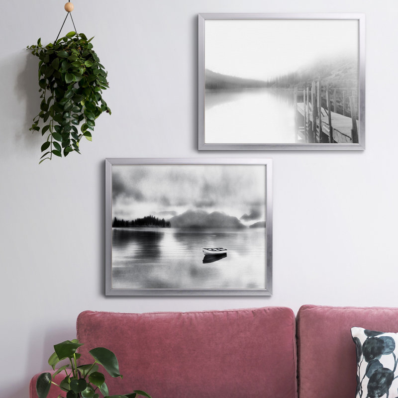Reproduction de photo sur toile, Toile avec cadre argenté, Pas de tapis