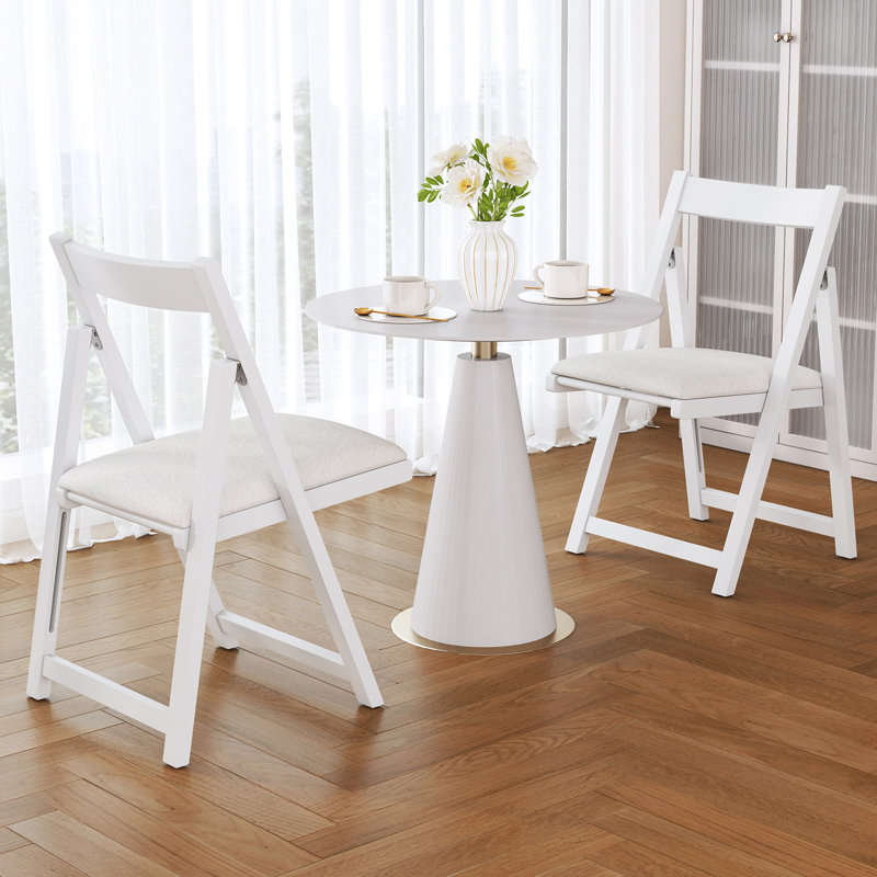 49cm H Folding Side Chair in White