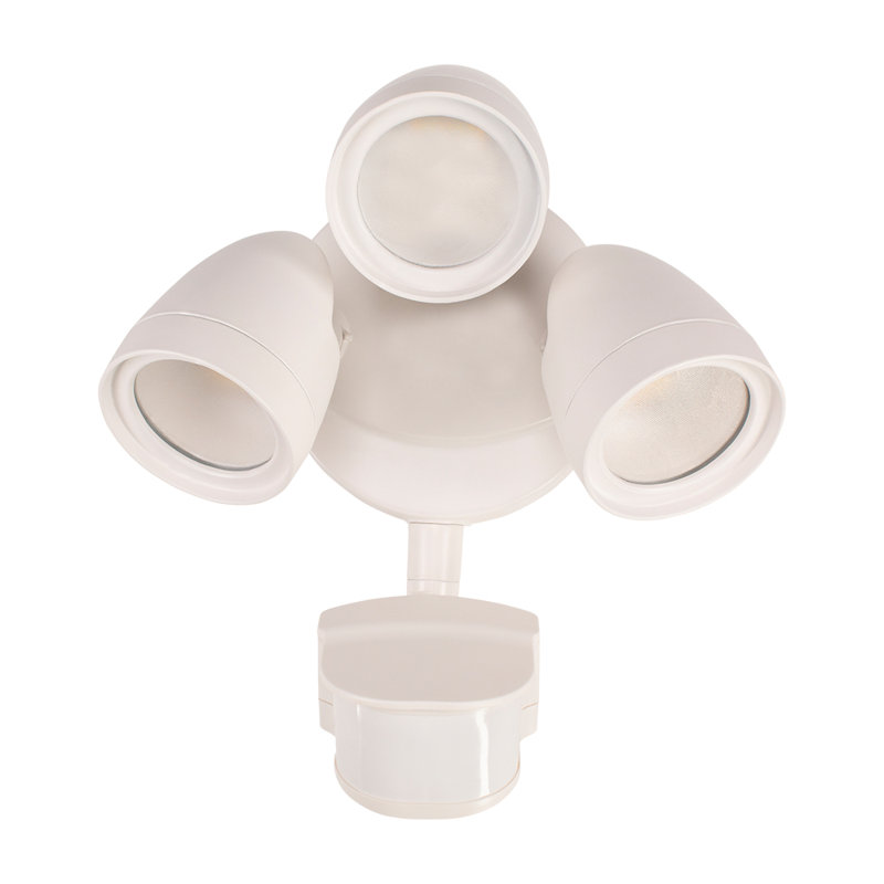 240 Degree LED Motion Sensor Light Outdoor White 3 Head Flood Security Light 1800 to 3600 Lumens