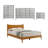 Sandara Modern Solid Wood Fully Assemble 3 Piece Bedroom Set-236094087-236094082