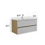 Meuble-lavabo avec lavabo intégré en céramique avec trop-plein, meuble-lavabo de rangement, meuble-lavabo