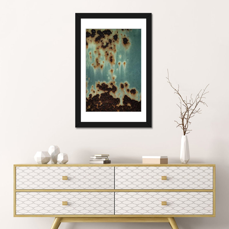 «Descent I», reproduction d'art sur papier encadré, 24" x 16", Framed Paper, Noir
