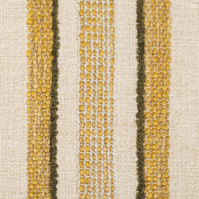 Indira Pillow Cover & Insert, Rabat Ochre Striped, Square 19.69"