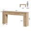 Console de style artistique avec rainures gravées uniques, parfaite pour un décor moderne et rustique