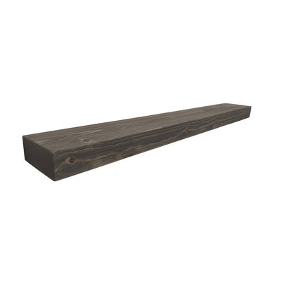 Tablette de manteau de cheminée flottante en bois Juna