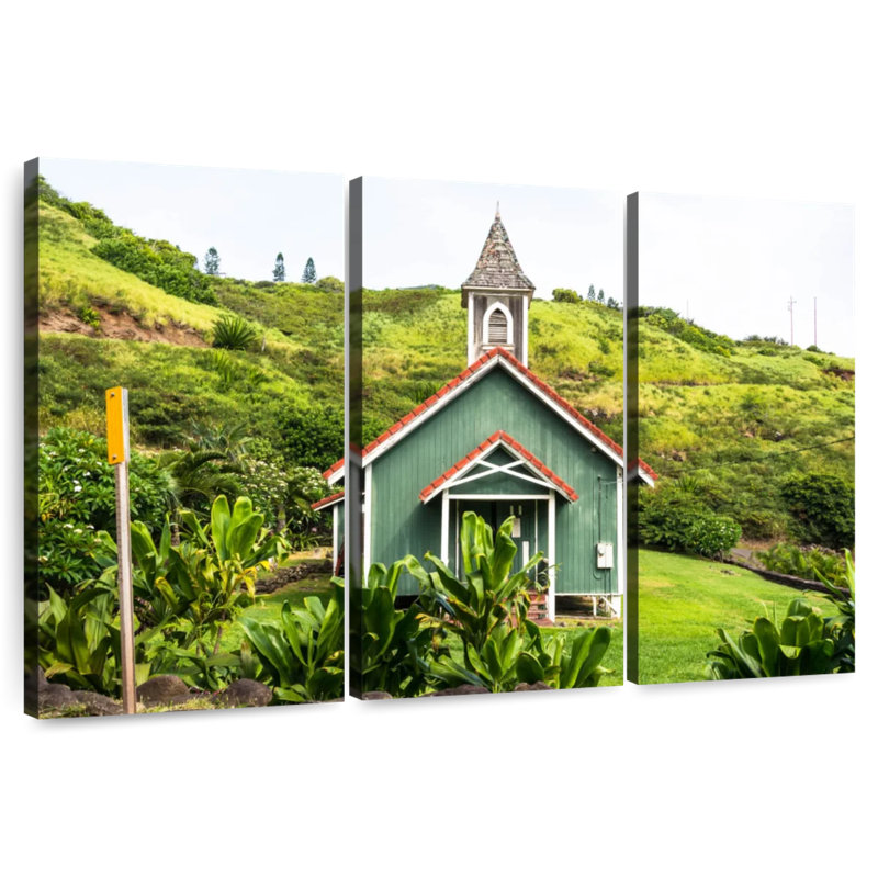 Église Protestante Adella Kahakuloa, H 42 po x l 65 po