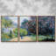 Parc Monceau, 1876, reproduction sur toile 3 pièces-651609150-651609148