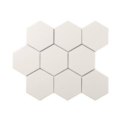 Perfection 4“ x 4" Porcelain Honeycomb Mosaic Wall & Floor Tile