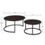 Ensemble de 2 tables basses gigognes modernes en similicuir brun foncé | Idée de cadeau