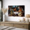 «Biblical Supper Scene», œuvre d'art classique classique, images de salle à manger, impression sur toile encadrée et giclée sur toile.