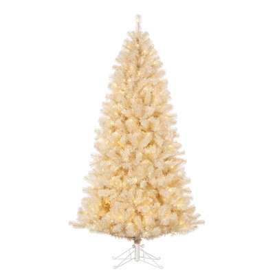 Kurt Adler 7-Foot Pre-lit LED Twinkle Cream Colored Tree