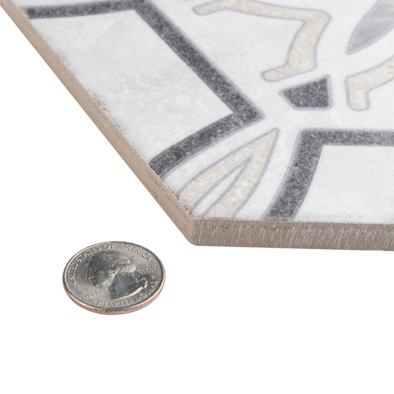 Mazzo 9" x 10" Porcelain Patterned Wall & Floor Tile
