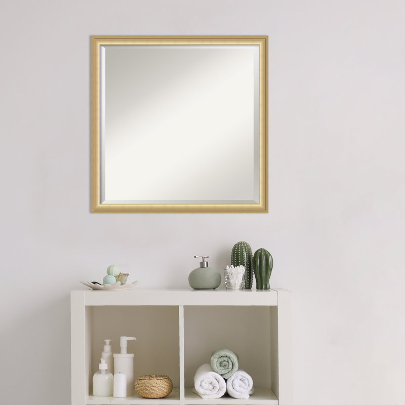 Miroir mural Merima, 21,75 po x 21,75 po, Carré, Or