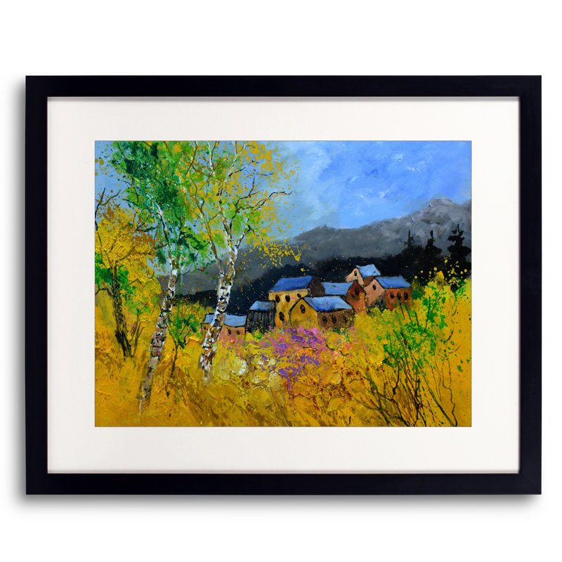 77 par Pol Ledent - Peinture, H 25 po x l 33 po, Toile avec cadre noir