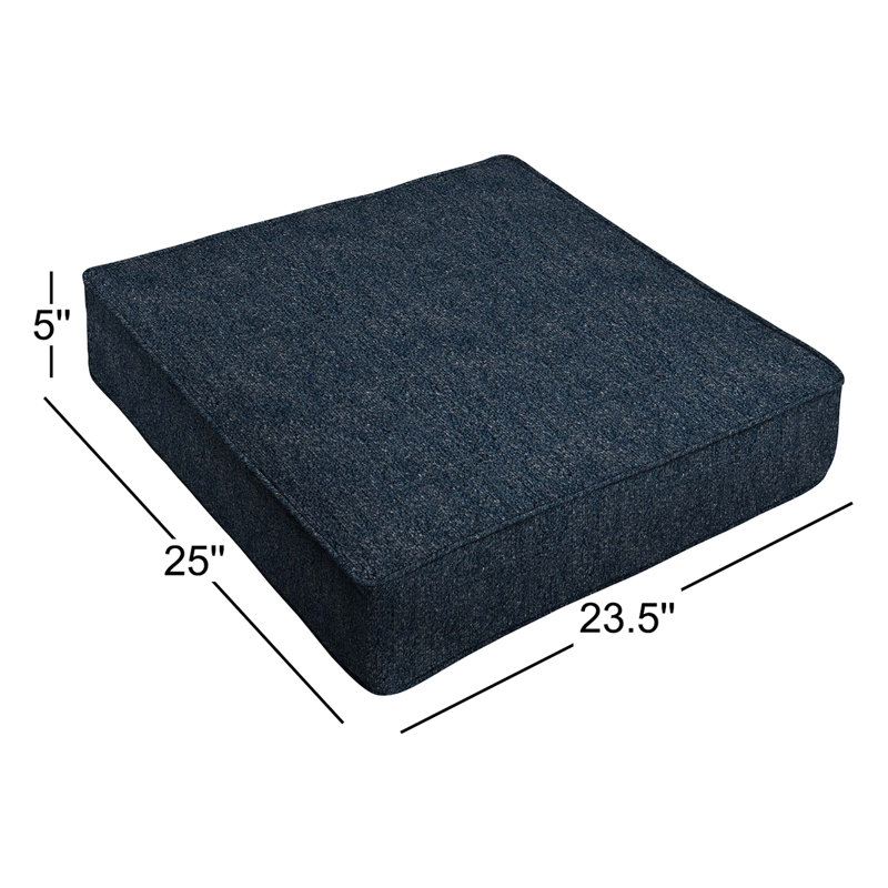 Coussin de chaise longue Sunbrella Boucle, Améliorez l'indigo Sunbrella®, L 23,5 po x P 25 po