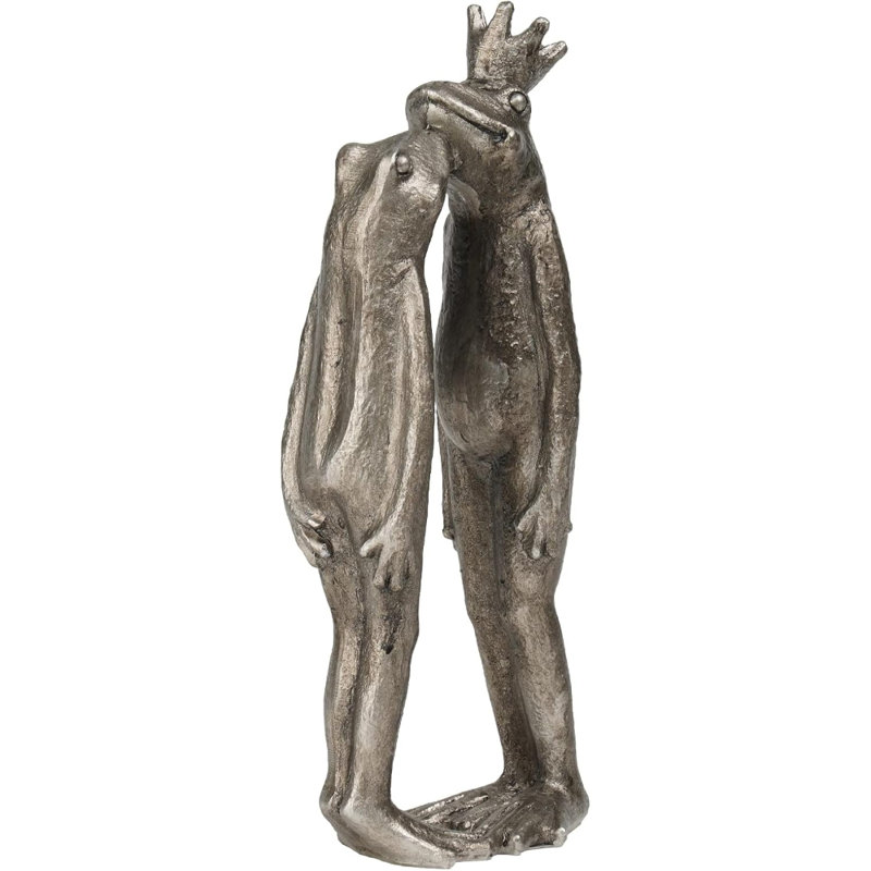 Statue de jardin couple grenouille