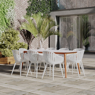 Alyisa 8 - Person Patio Dining Set with Rectangular Table