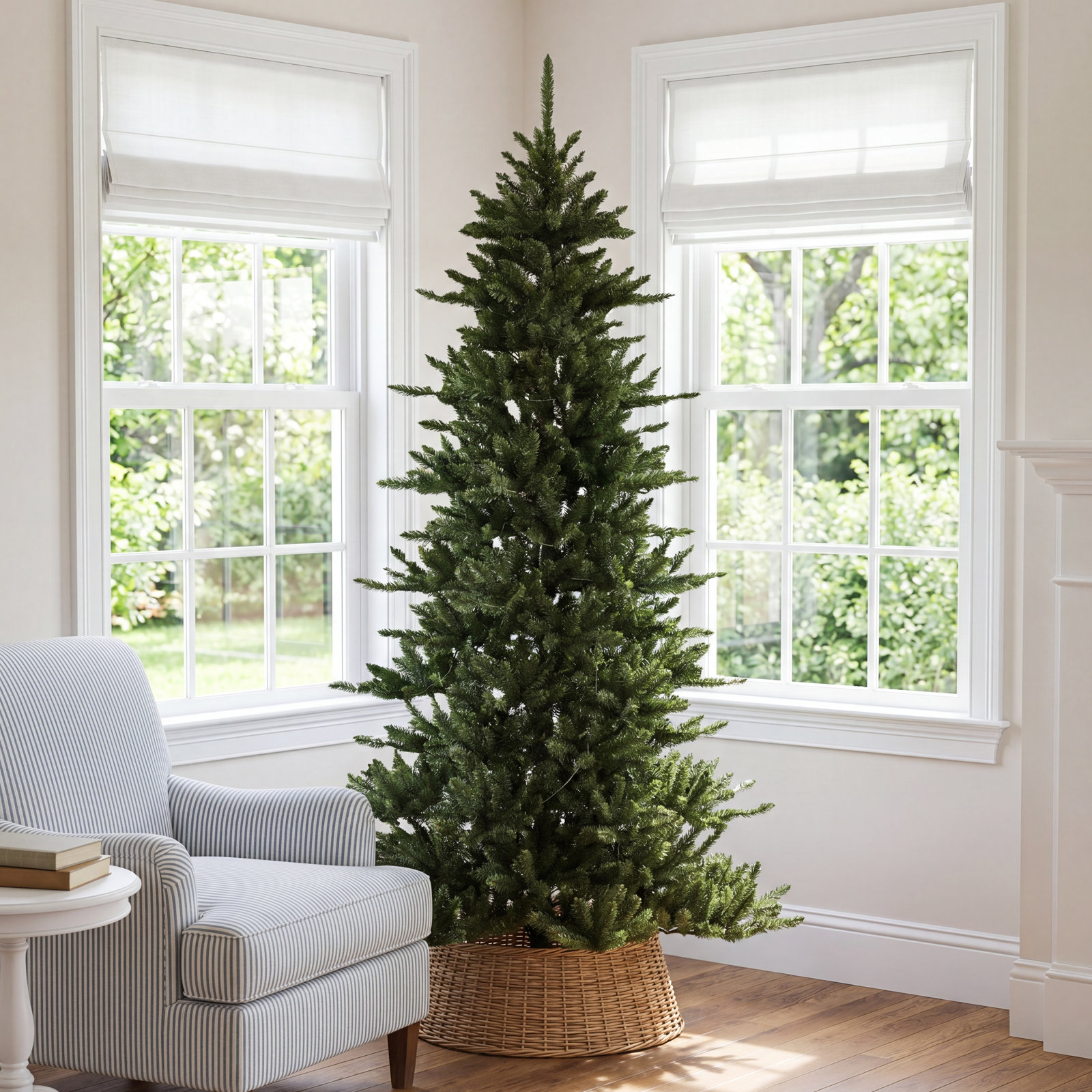 Slim 7.5' Pre-Lit Fir Christmas Tree