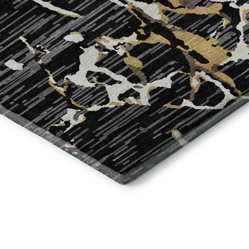 Tapis rayé de qualité supérieure lavable à la machine Cortes AMF1046, Rectangle 1 pi 8 po x 2 pi 6 po