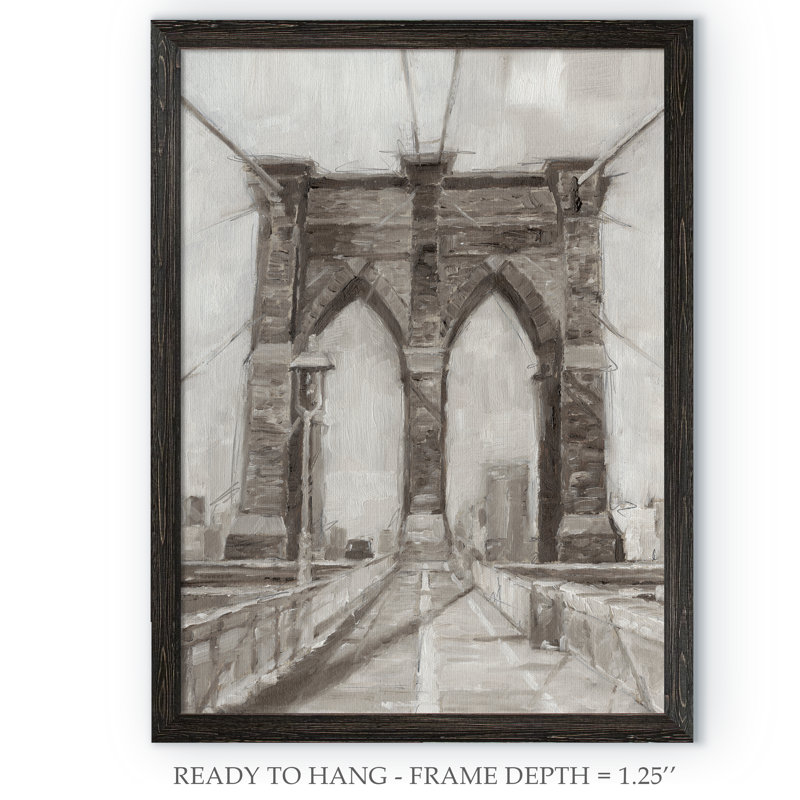 « bridge crossing i » par paul cezanne-cadre photo, reproduction d’art, Cadre de toiles encadrées ébène