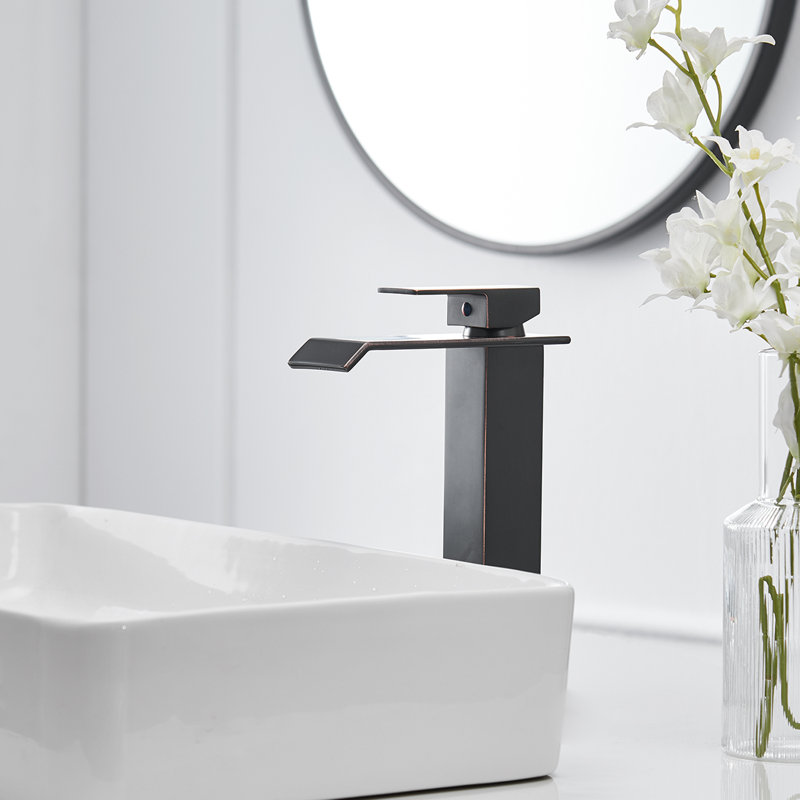WIZ Waterfall Single Hole Single-Handle Bathroom Faucet, 76 cm H x 51 cm W