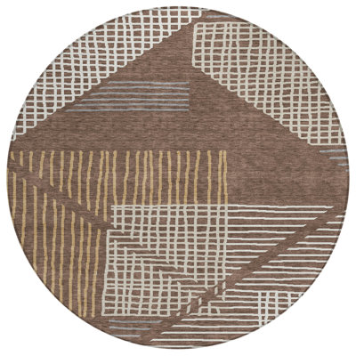 Machine Washable Indoor/Outdoor Jenning ACN2270 Stripes Rug