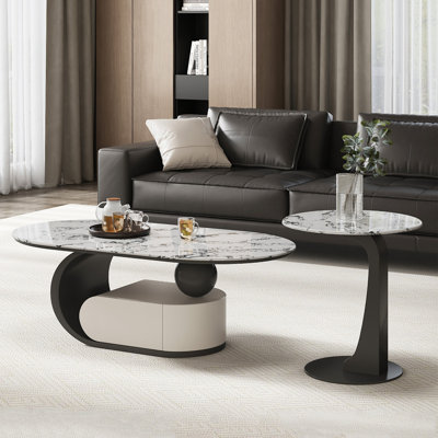 Table basse italienne en pierre micro-cristalline