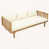 Coussin beige / structure en teck