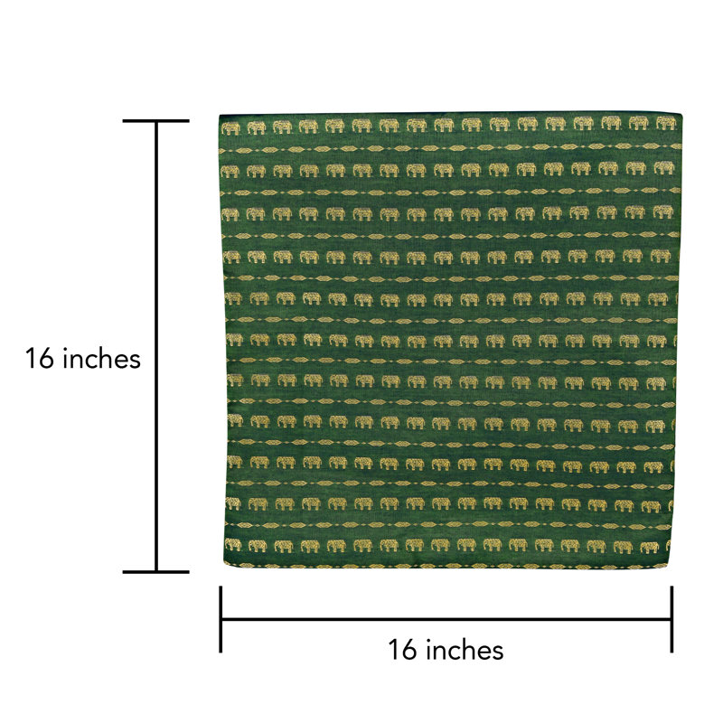 Ensemble de housse de coussin décoratif en soie verte