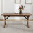 69" Wide Rectangular Solid Pine Farm Dining Table with Folding X-Style Legs