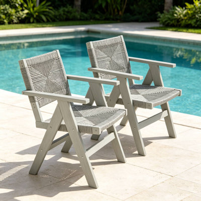 Set of 2  Versatile Dining Chair Fits Garden Dining Spaces Great For Family Togethers & Outdoor Lunches