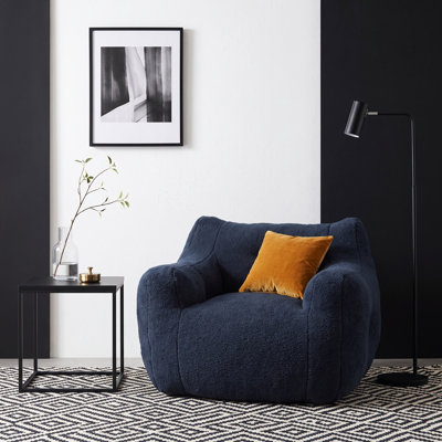 Bean Bag Sofa Chair with Armrests Stuffed High-Density Foam, Lazy Sofa Comfy Chairs BeanBag Chair for Adults